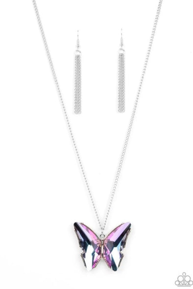 The Social Butterfly Effect Purple Necklace