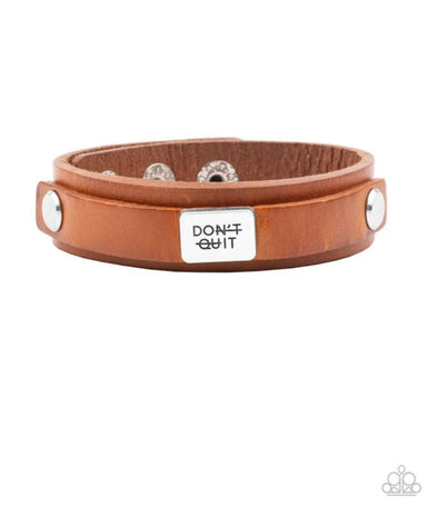 Don’t Quit Now Brown Urban Bracelet