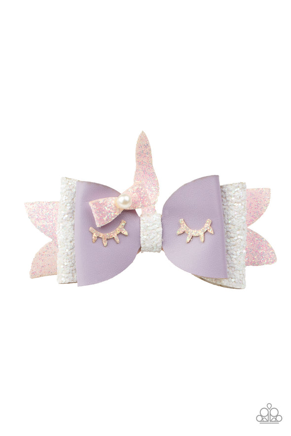 All Rainbows and Unicorns Purple Hair Clip