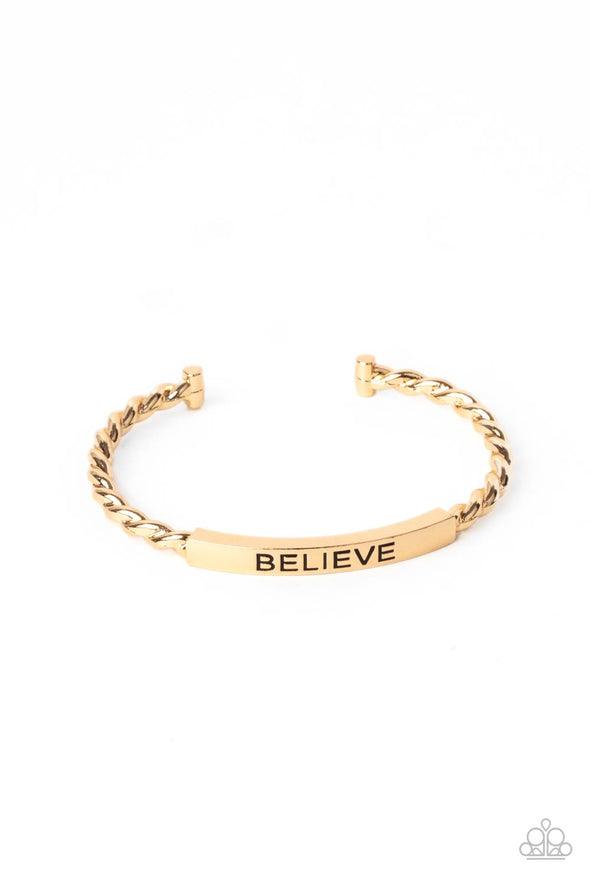 Keep Calm And Believe - Gold